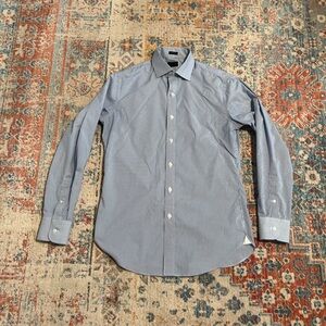 Jcrew Ludlow blue and white striped fine cotton dress shirt